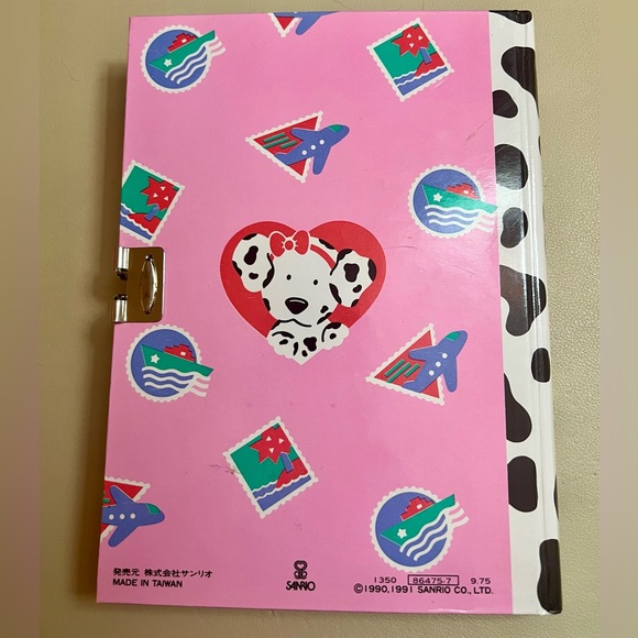 RARE 1990 Sanrio Spotty Dotty locking diary/notebook with original lock and key - Picture 3 of 9